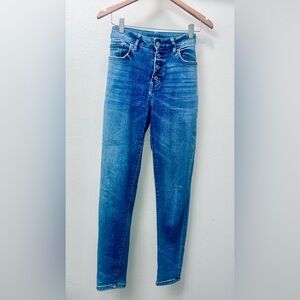 Arizona Jean Company Arizona Hi-Rise Dark Blue button up Denim Skinny Jeans